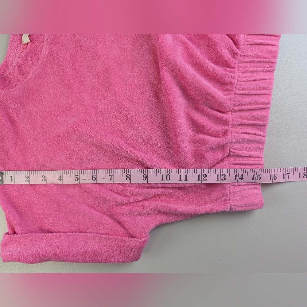 Elan Terrycloth T Shirt Pink Swim Cover Up Cropped Beach Resort Barbie Medium - Picture 6 of 7